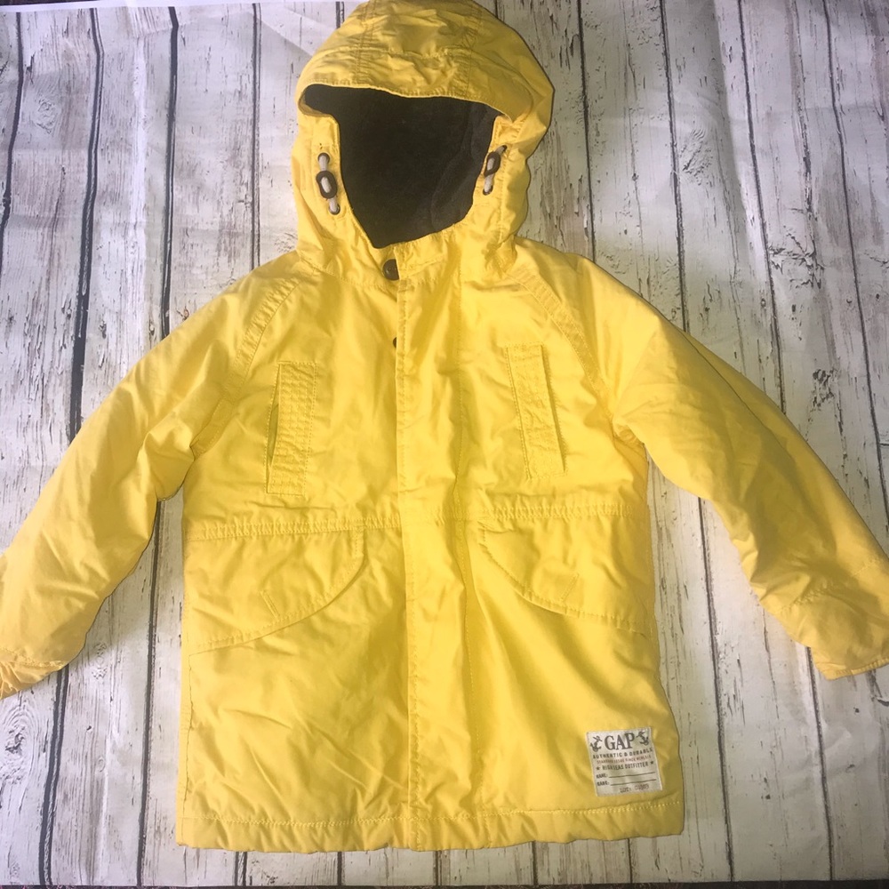 Baby Gap yellow puffer high seas jacket 5t